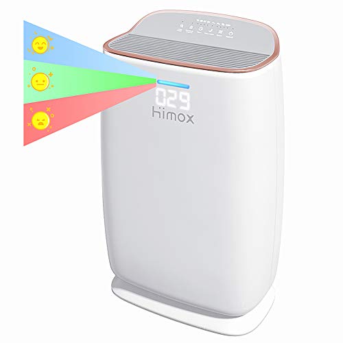 HIMOX Luftreiniger Allergie mit Ionisator Air Purifier H13 Hepa Luftfilter, Leise Schlafmodus, Auto Modus, Smart...