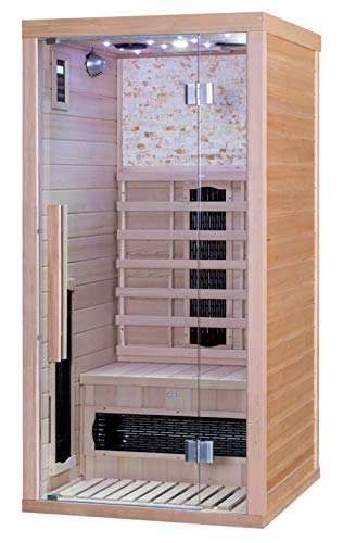 YourCasa Infrarotsauna Sauna Infrarotkabine 1 Person mit viel Zubehör - Modell Svett Single