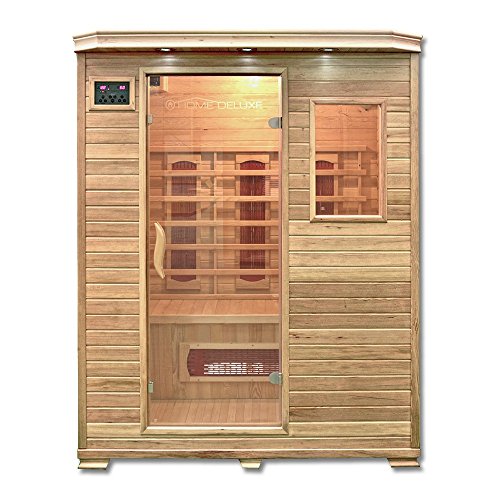 Home Deluxe – Infrarotkabine – Redsun L – Keramikstrahler – Holz: Hemlocktanne - Maße: 153 x 110 x 190 cm –...