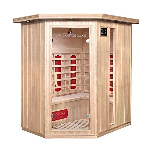 Home Deluxe – Infrarotkabine – Redsun XL – Keramikstrahler – Holz: Hemlocktanne - Maße: 155 x 120 x 190 cm –...